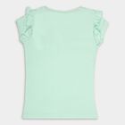 Girls' Cotton T-Shirt, हल्का हरा, small image number null