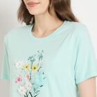 Ladies' Round Neck T-Shirt, नीला, small image number null