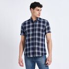 Men's Cotton Casual Shirt, Dark Blue, small image number null