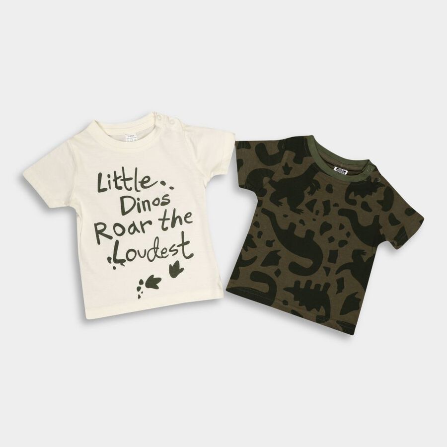 Infants' Cotton T-Shirt, Olive, large image number null
