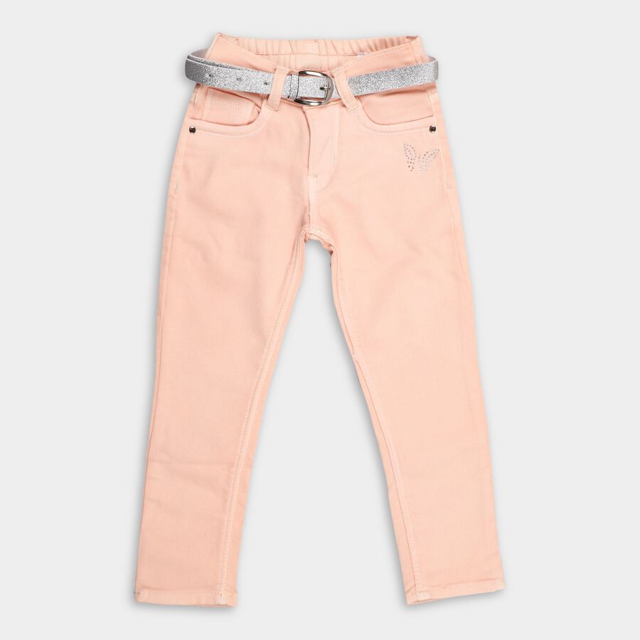 Girl's Jeans, Peach, large image number null