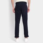 Men's 100% Cotton Slim Fit Casual Trousers, Navy Blue, small image number null