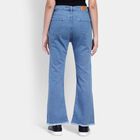 Basic Wash High Rise Boot Cut Jeans, Mid Blue, small image number null