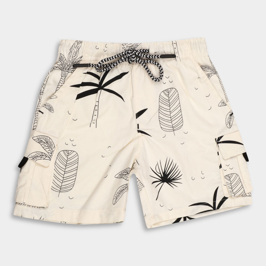 Boys' Cotton Bermudas, Off White, large image number null