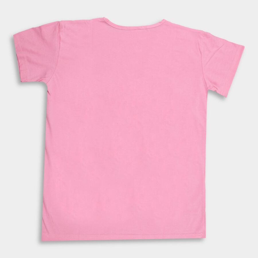 Girls' T-Shirt, गुलाबी, large image number null