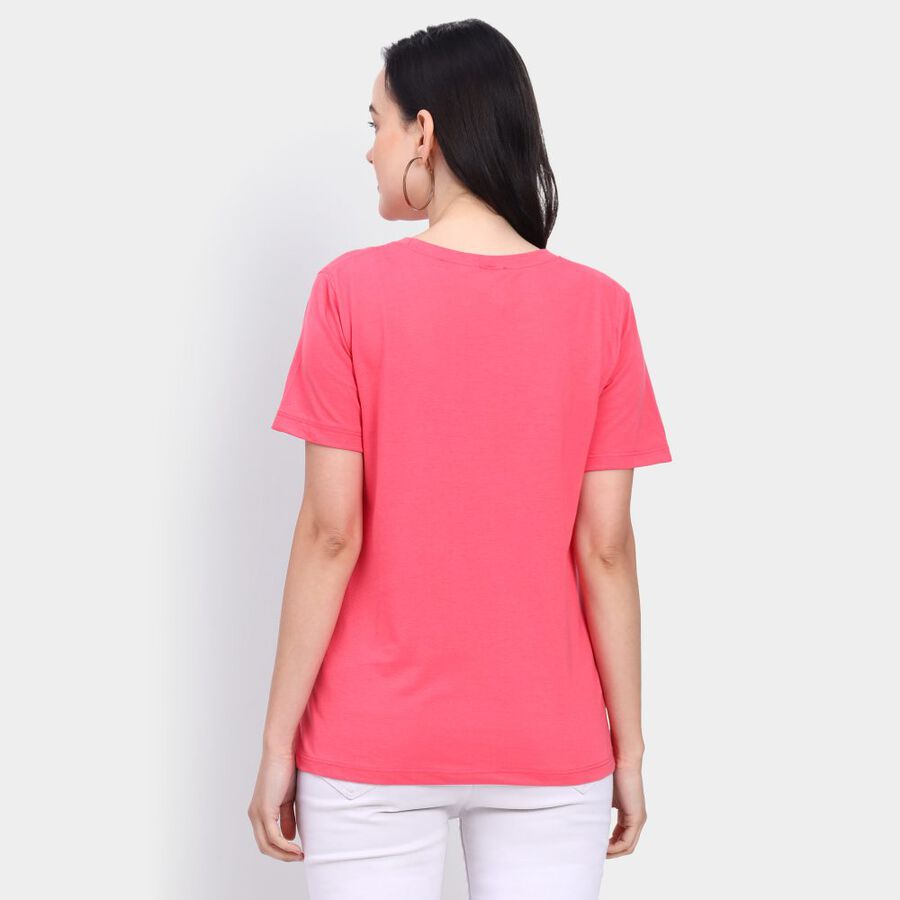 Ladies' Round Neck T-Shirt, Coral, large image number null