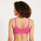 Ladies' 100% Cotton Bra, Fuchsia, small image number null