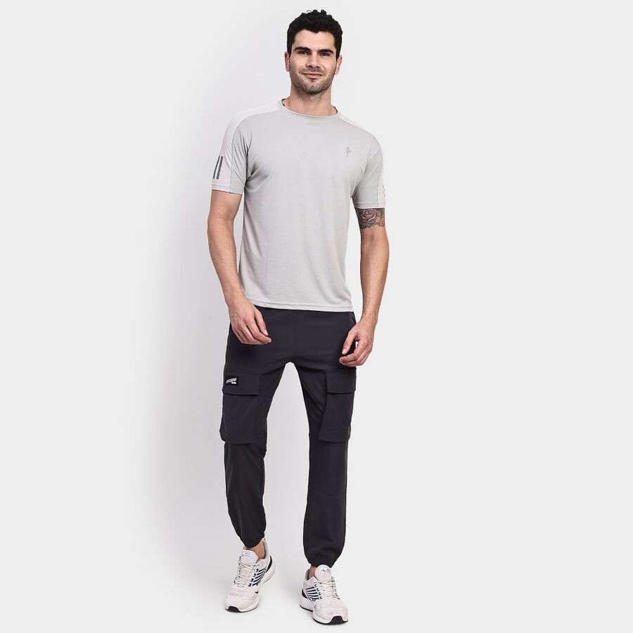 Men's Track Pants, गहरा ग्रे, large image number null