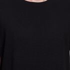 Men's Round Neck Half Sleeves T-Shirt, काला, small image number null