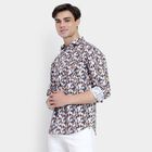 Men's Cotton Casual Shirt, भूरा, small image number null