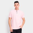 Men's Cotton Collared Half Sleeves T-Shirt, Pink, small image number null