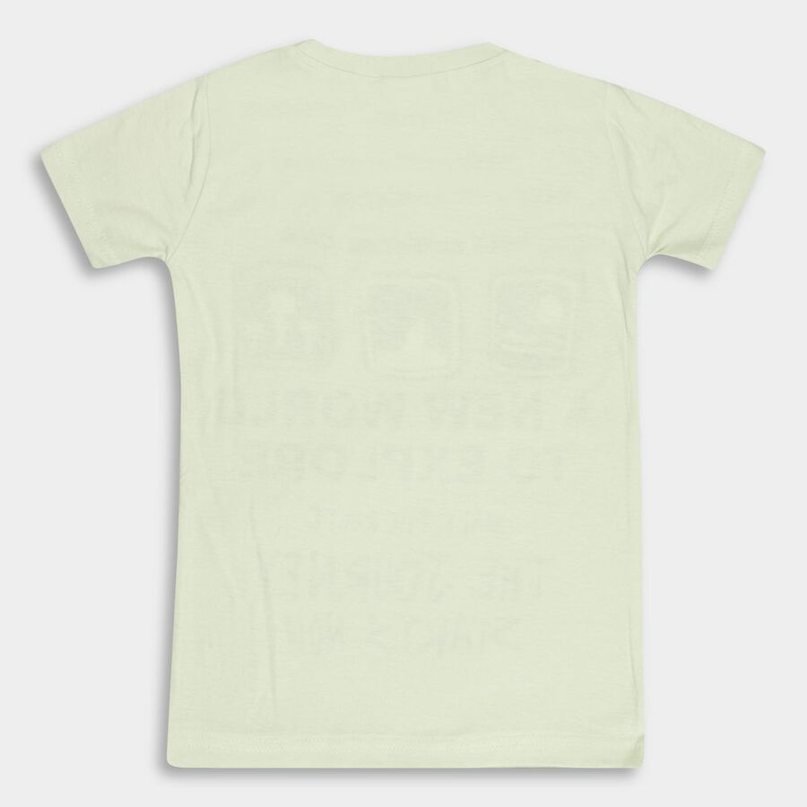 Boys' Cotton T-Shirt, Light Green, large image number null