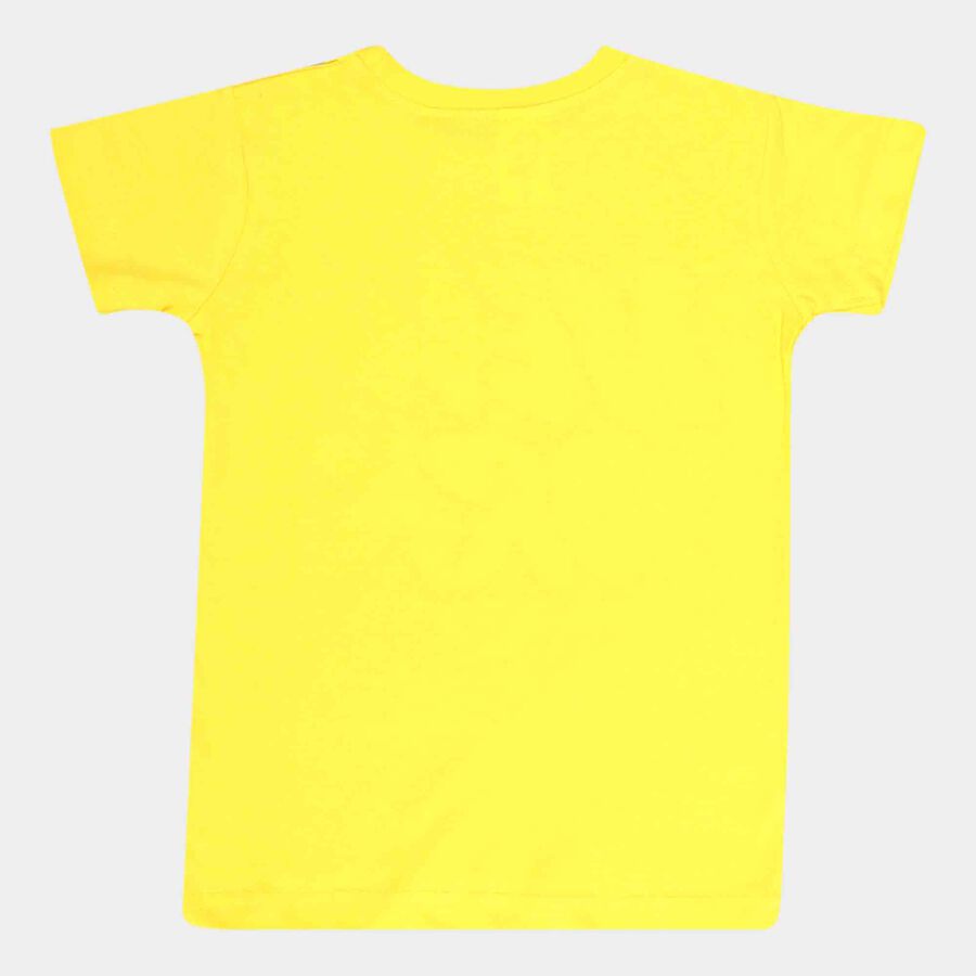 Boys' Cotton T-Shirt, Mustard, large image number null