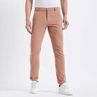 Men's 100% Cotton Slim Fit Casual Trousers, Coral, small image number null