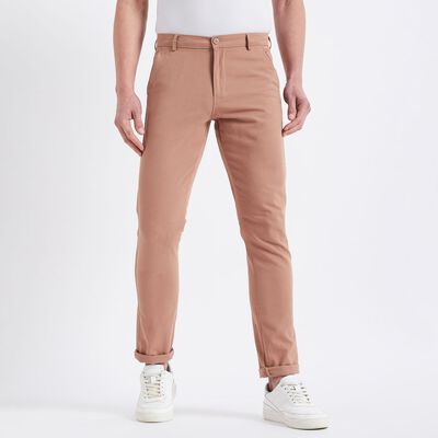 Men's 100% Cotton Slim Fit Casual Trousers