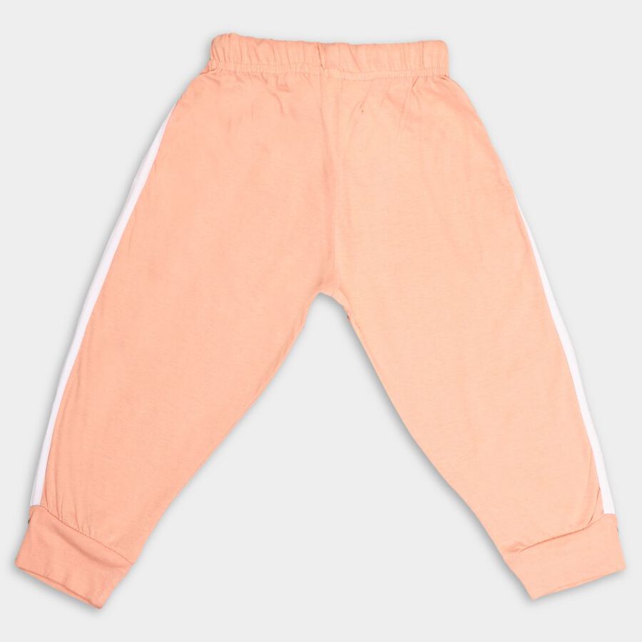 Girls' Cotton Pyjama, Peach, large image number null