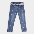 Girls' Jeans, मध्यम नीला, small image number null