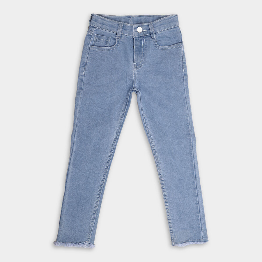 Girls' Jeans, हल्का नीला, large image number null