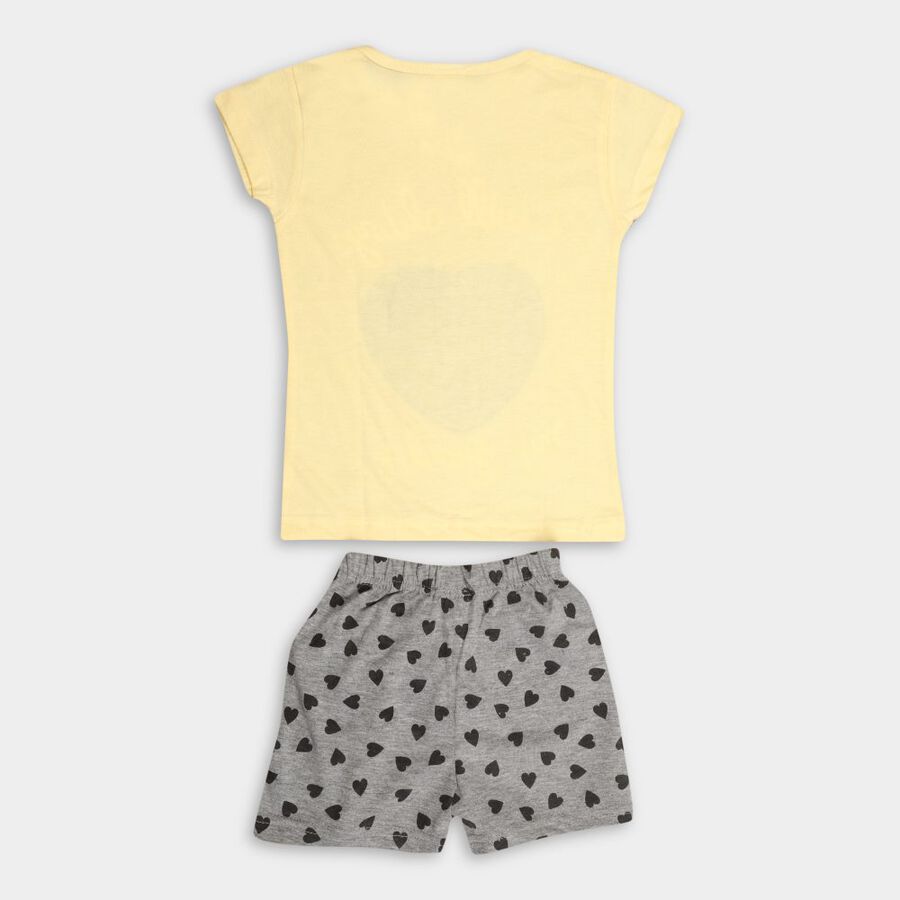 Girls' Short Set, Yellow, large image number null