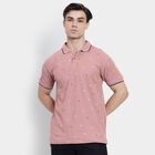 Men's Cotton Collared Half Sleeves T-Shirt, Peach, small image number null