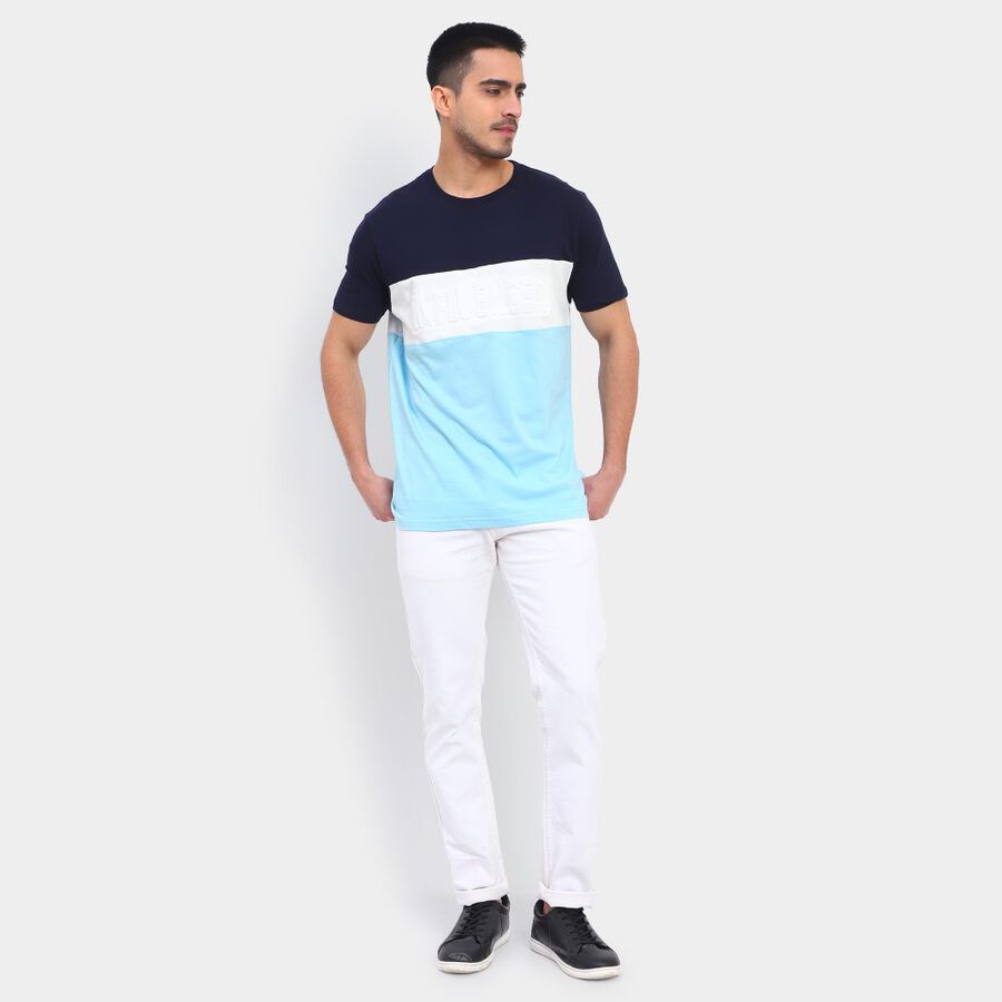 Men's 100% Cotton T-Shirt, नेवी ब्लू, large image number null
