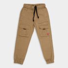 Boys' Cotton Trousers, Olive, small image number null