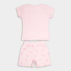 Girls' Cotton Short Set, Light Pink, small image number null