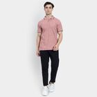 Men's Cotton Collared Half Sleeves T-Shirt, Peach, small image number null