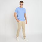 Men's Round Neck Half Sleeves T-Shirt, Light Blue, small image number null