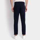 Men's 100% Cotton Slim Fit Casual Trousers, Navy Blue, small image number null