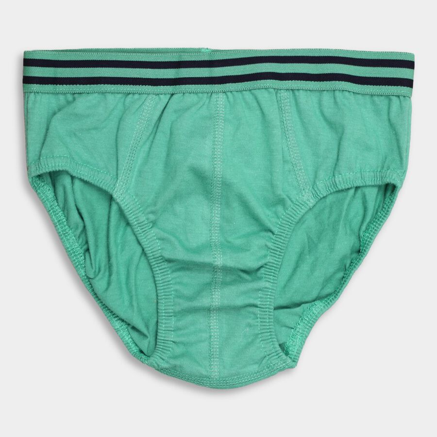 Boys' Cotton Briefs, Light Green, large image number null