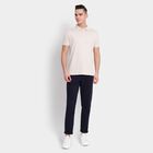 Men's 100% Cotton Slim Fit Casual Trousers, Navy Blue, small image number null