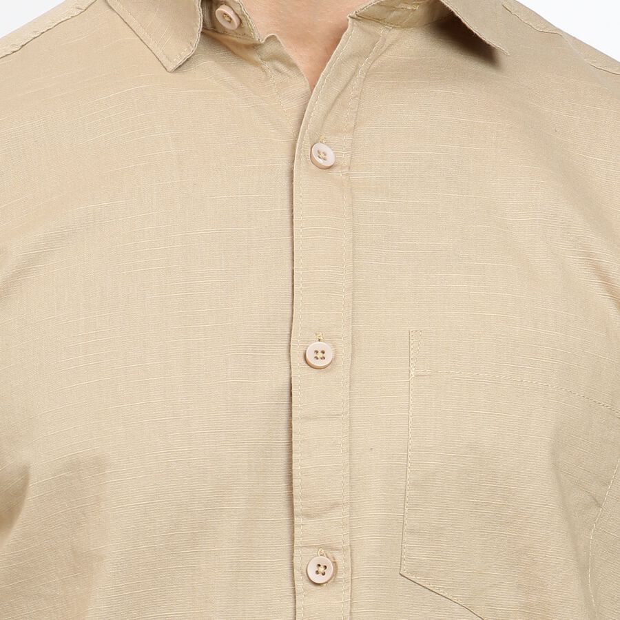 Men's 100% Cotton Casual Shirt, गहरा पीला, large image number null