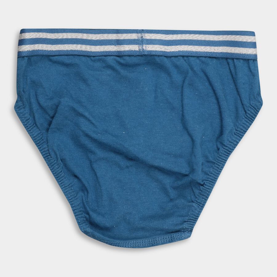 Boys' Cotton Briefs, Teal Blue, large image number null