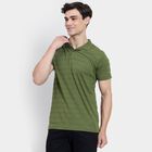 Men's Collared Half Sleeves T-Shirt, Olive, small image number null