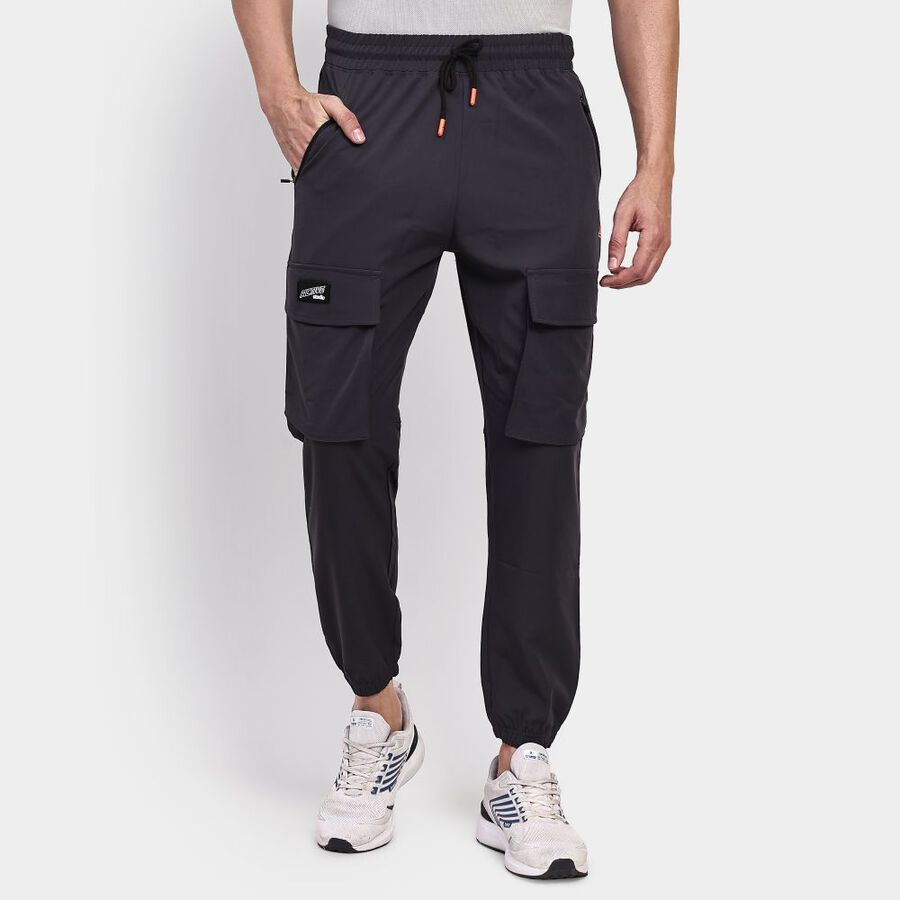 Men's Track Pants, गहरा ग्रे, large image number null