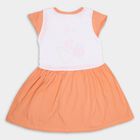 Girls' Cotton Frock, Peach, small image number null