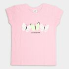 Girls' Cotton T-Shirt, Light Pink, small image number null