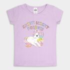 Girls' Cotton T-Shirt, Lilac, small image number null