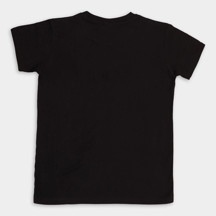 Boys' Half Sleeves T-Shirt, Black, large image number null