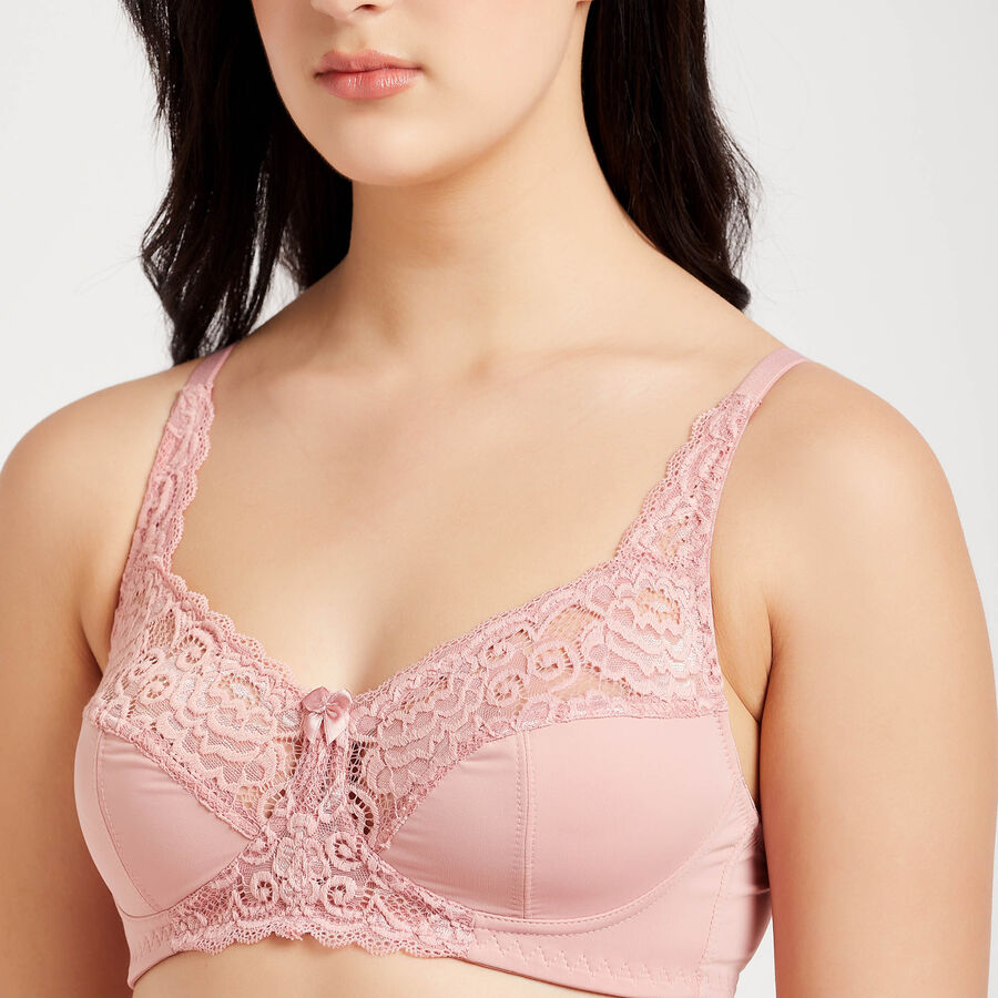 Lace Padded Cup Bra Pink