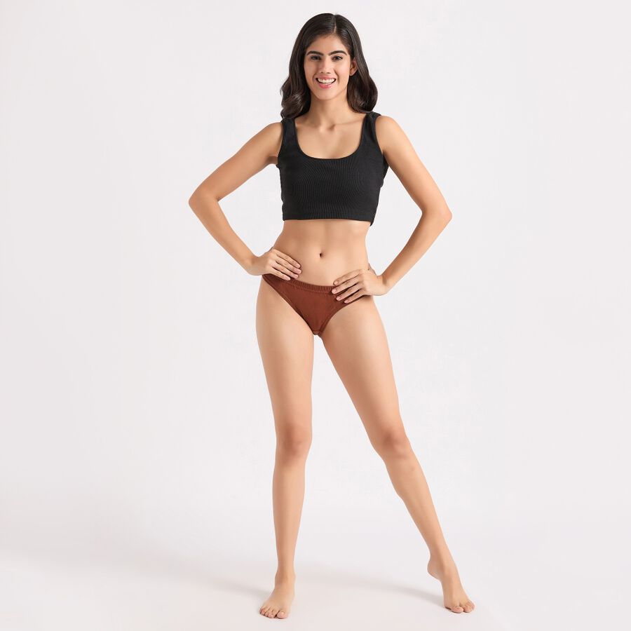 Ladies' Cotton Panty, Brown, large image number null