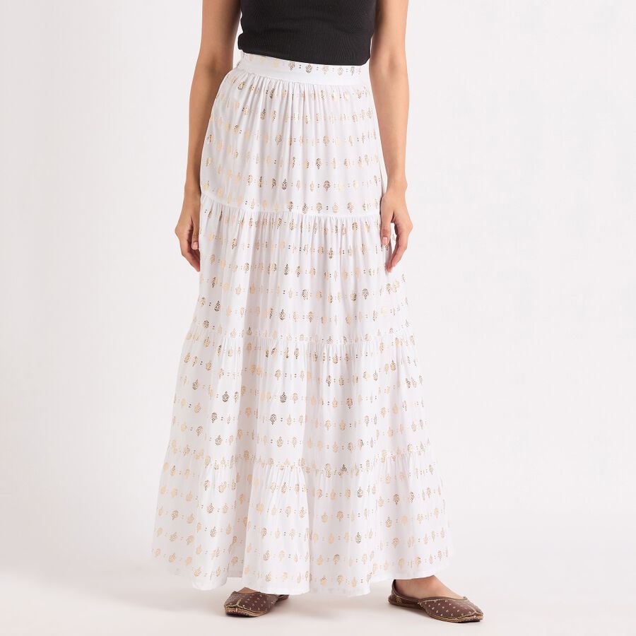 Ladies' Lehenga Skirt, Off White, large image number null