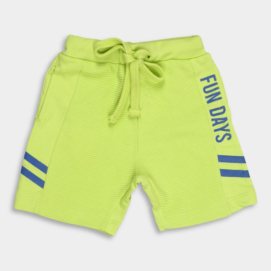 Boys' 100% Cotton Bermudas, Light Green, large image number null