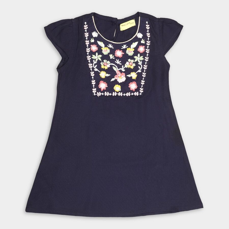 Girls' Blouse, Navy Blue, large image number null