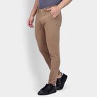 Men's Slim Fit Casual Trousers, खाकी, small image number null