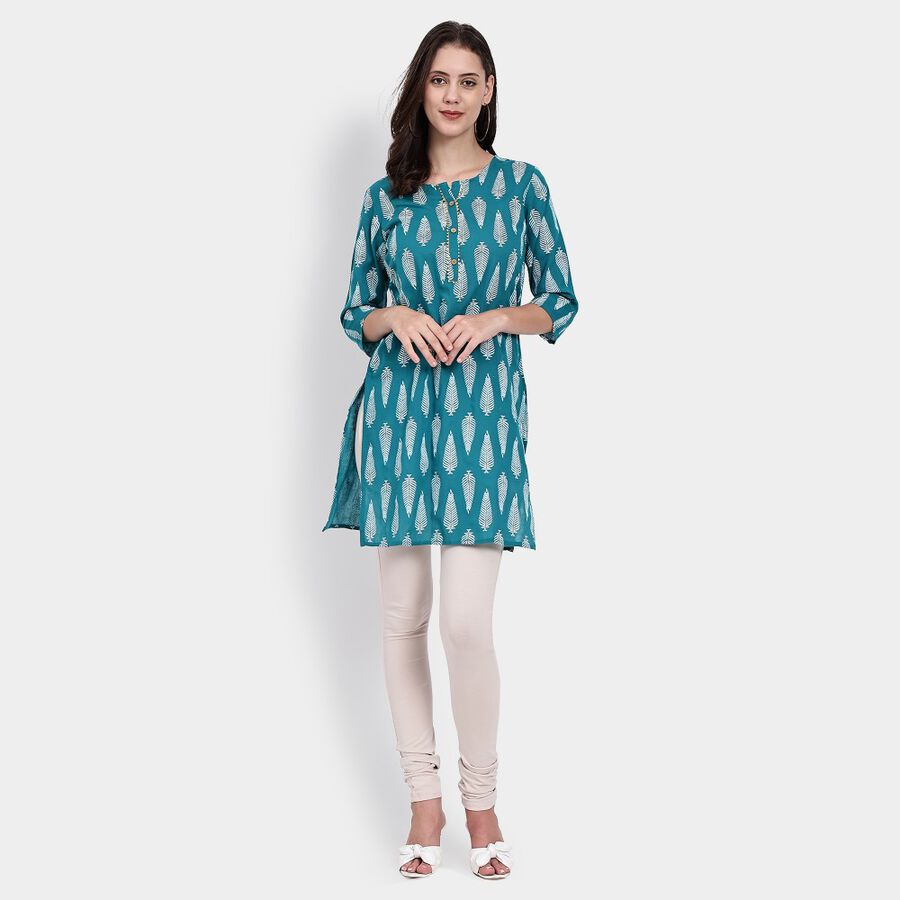 Ladies' Kurta, Dark Green, large image number null