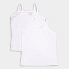 Girls' Cotton Vest, White, small image number null