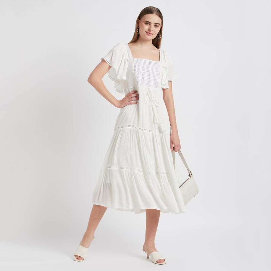 Ladies' Dress, Off White, large image number null