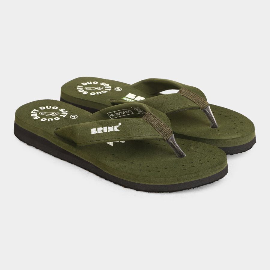 Womens Printed Sliders, Olive, large image number null